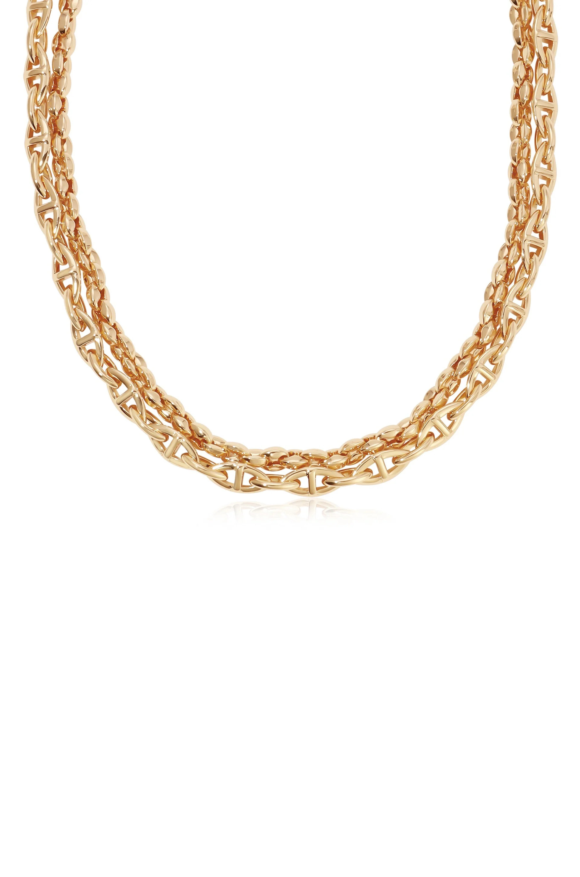 Golden Rays Linked Chain Necklace Set | Ettika