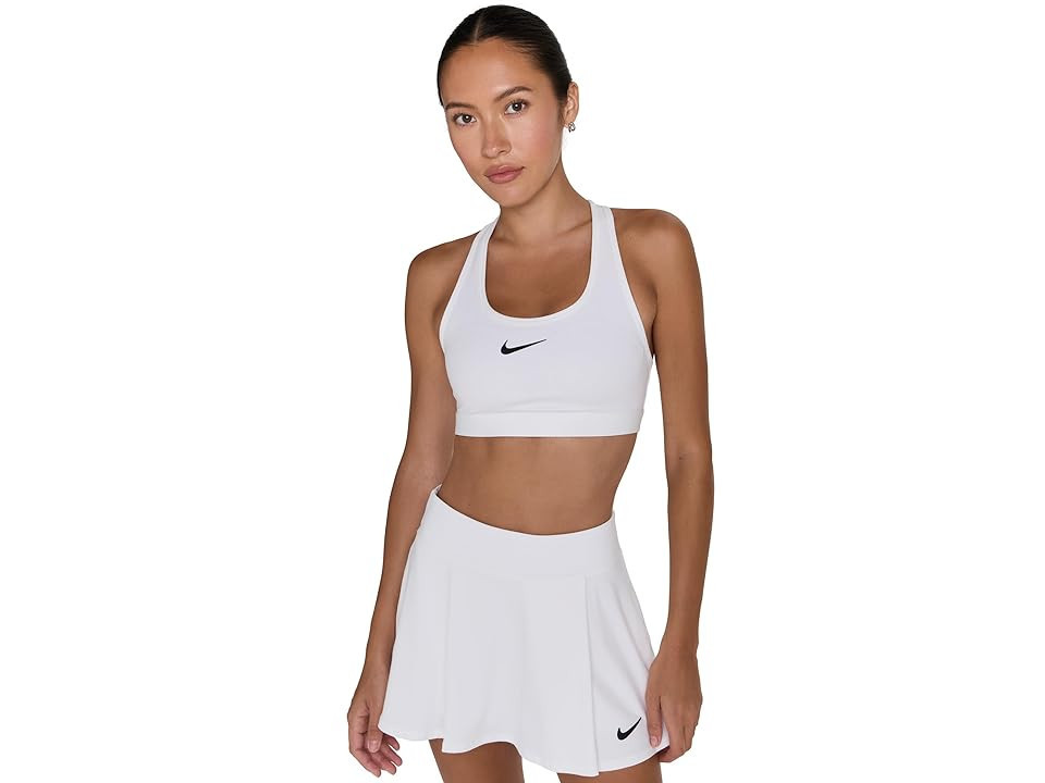 Nike Swoosh Medium-Support Bra Women's Bra White/Stone Mauve/Black: LG, Mesh/Polyester/Spandex | Zappos.com