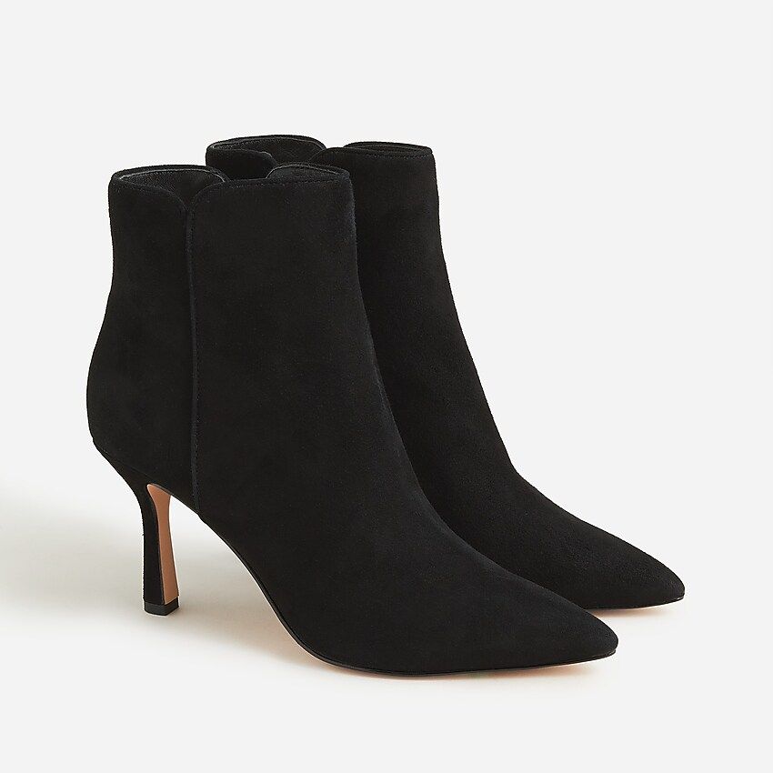 Pointed-toe ankle boots in suede | J.Crew US