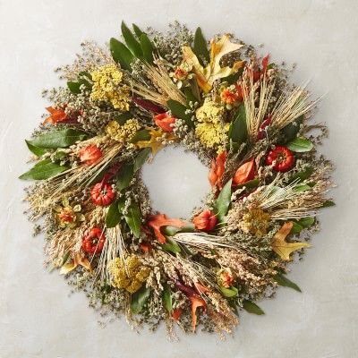 Fall Abundance Live Wreath | Williams-Sonoma