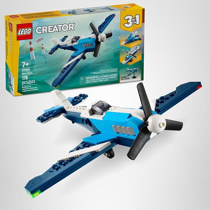 LEGO Creator 3 in 1 Aircraft Race Plane Toy - Building Toy with 3 Building Options, Airplane, Fig... | Amazon (US)