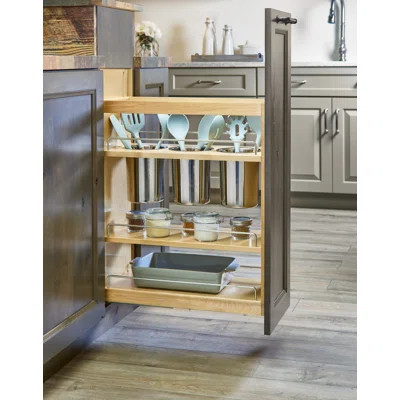 Wood Base Cabinet Utility Pullout Organizer W/ Soft-Close | Wayfair North America