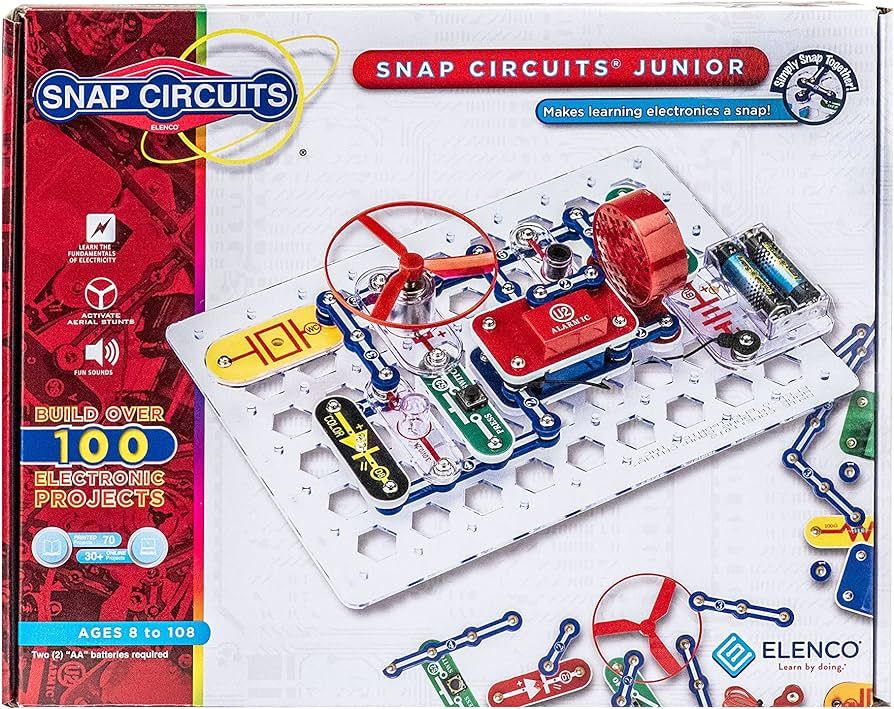 Snap Circuits Jr. SC-100 Electronics Exploration Kit, Over 100 Projects, Full Color Project Manua... | Amazon (US)