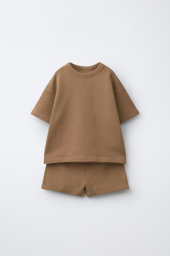Zara - Basic Jogging Set - Burgundy - 1½ Years (33,9 Inches) - Kids | Zara US