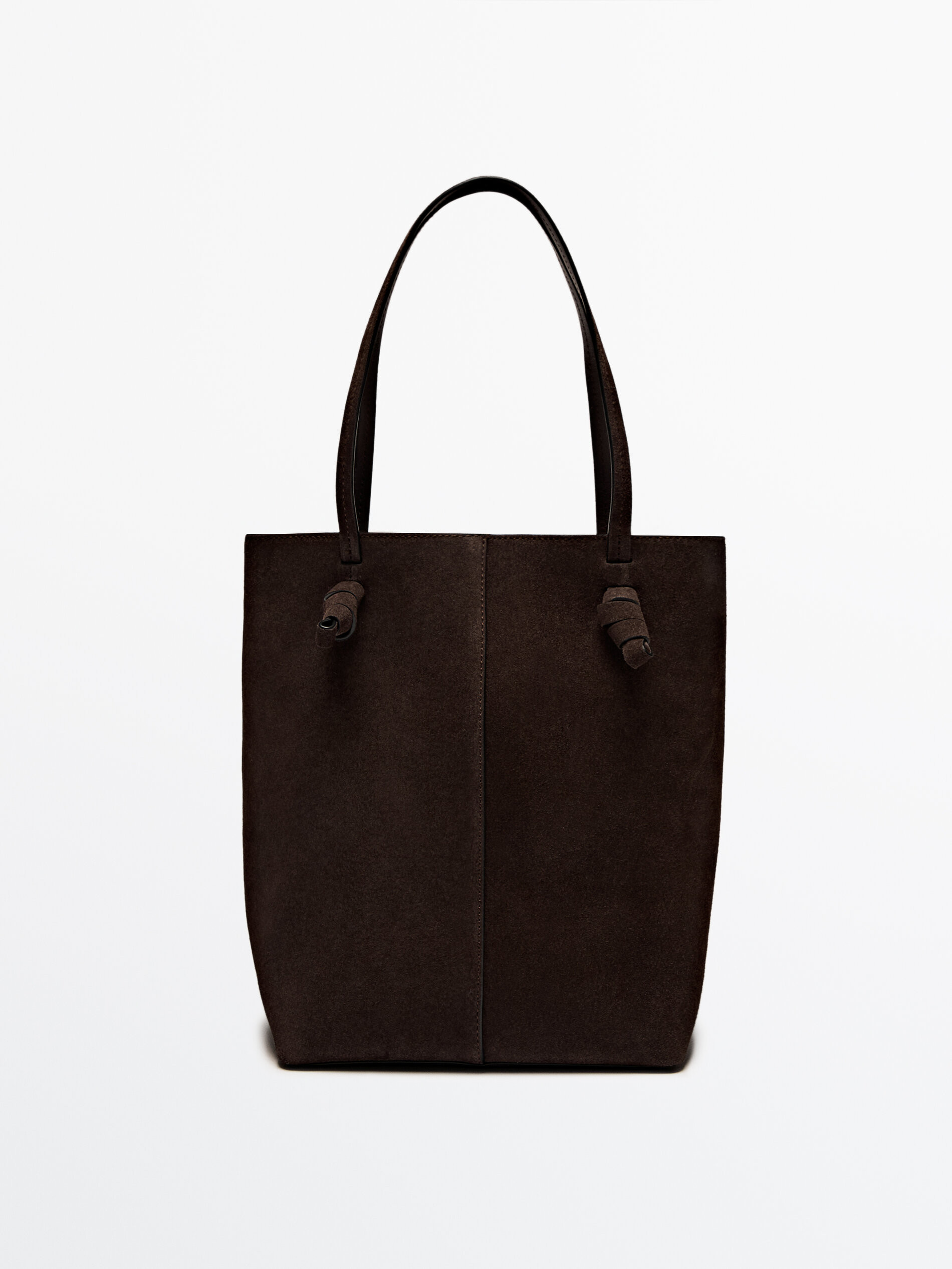 Split leather bag with knots | Massimo Dutti US