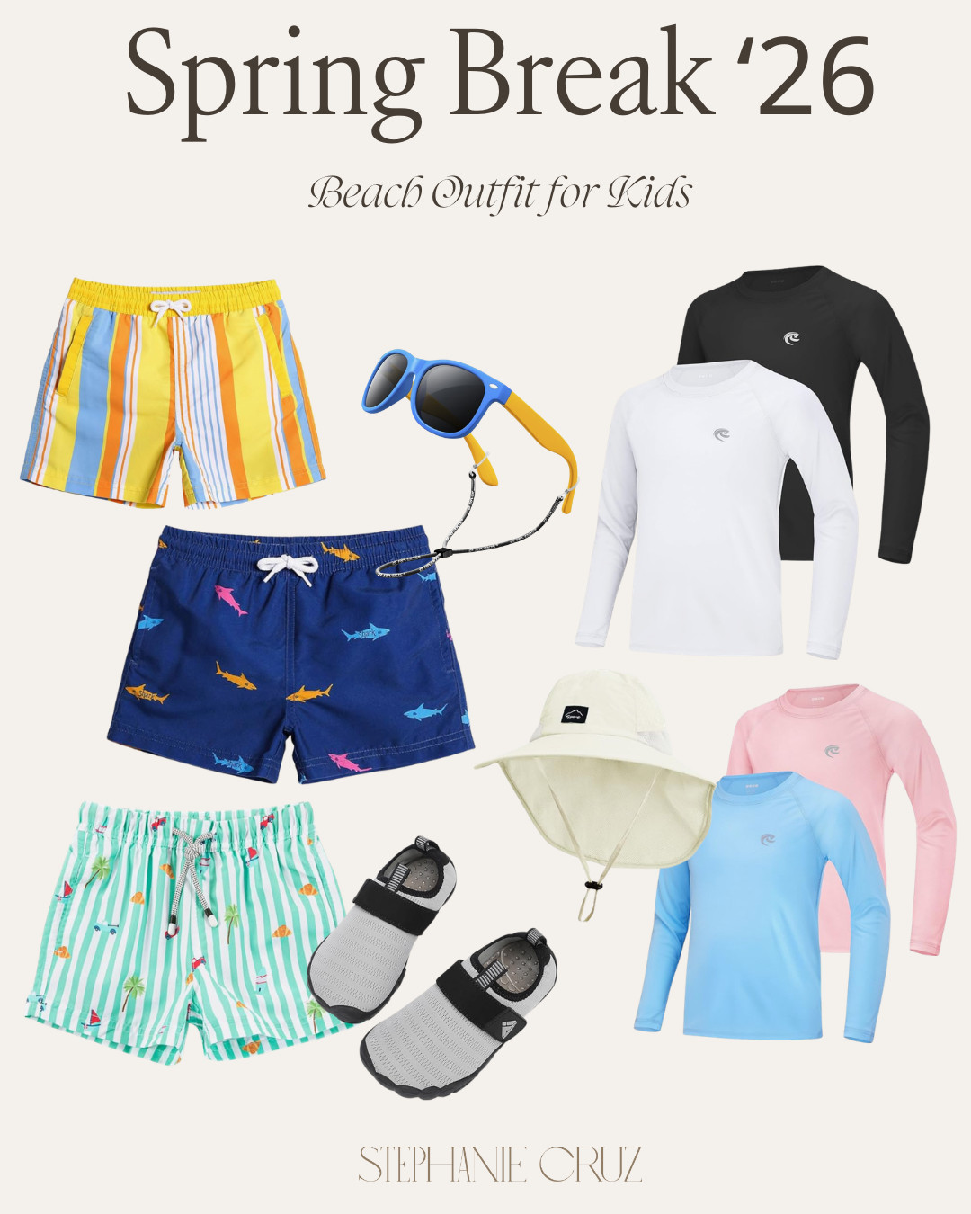 Spring Break 2026 🤍 Bright swim trunks, protective layers, and easy beach essentials made for sunny days and family getaways.

#SpringBreakStyle #KidsBeachOutfits #FamilyVacation #BeachEssentials #KidsSwimwear 

 #LTKootd #LTKKids