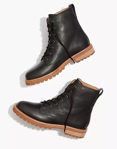 The Clair Lace-Up Boot in Leather | Madewell