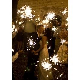 Happy Sparklers Wedding Sparklers- 100 Sparklers- 30" inch Length- Gold Wire- Used For Wedding Ex... | Walmart (US)