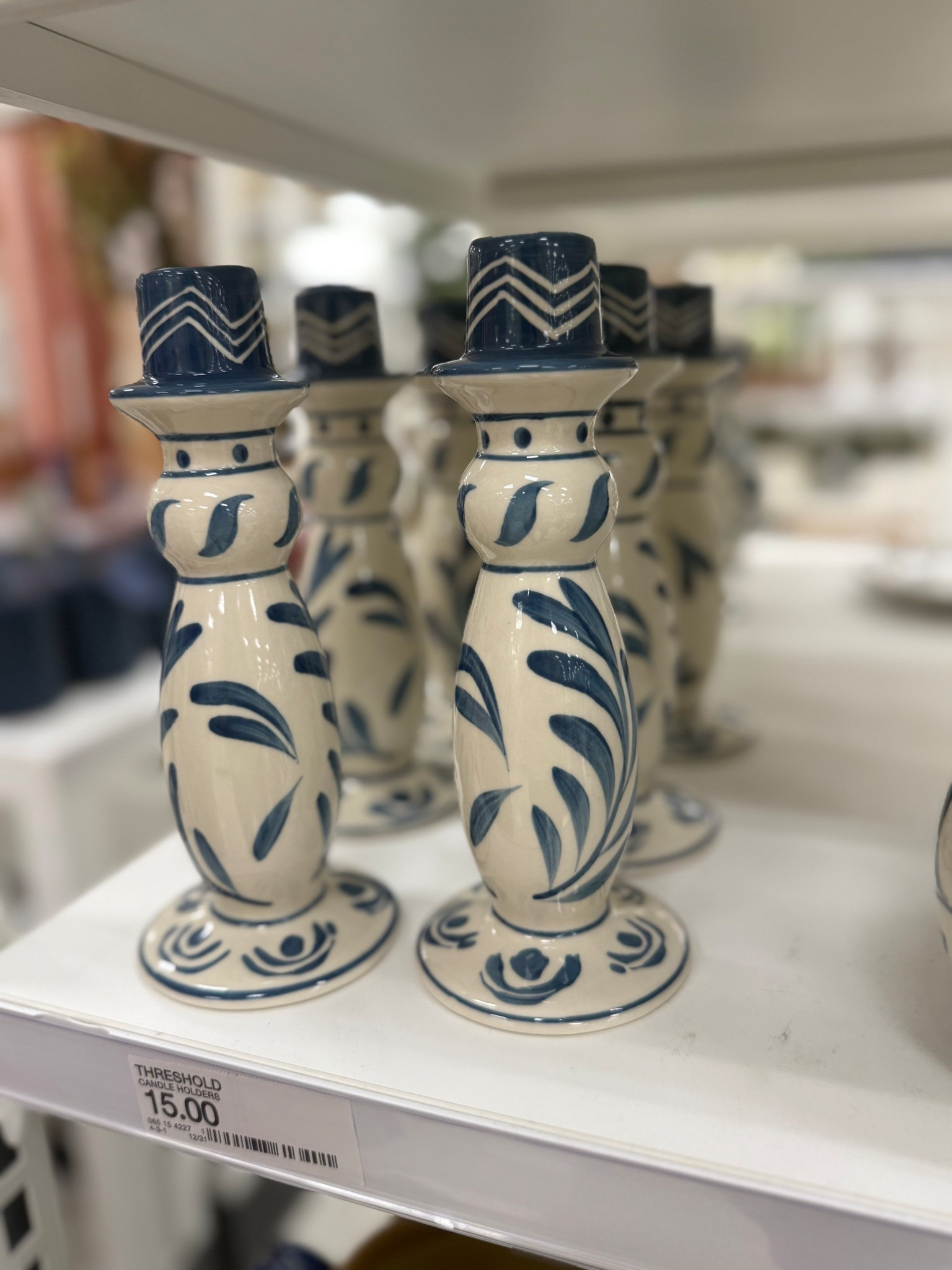 Blue and white ceramic candle holders at Targett

#LTKHome