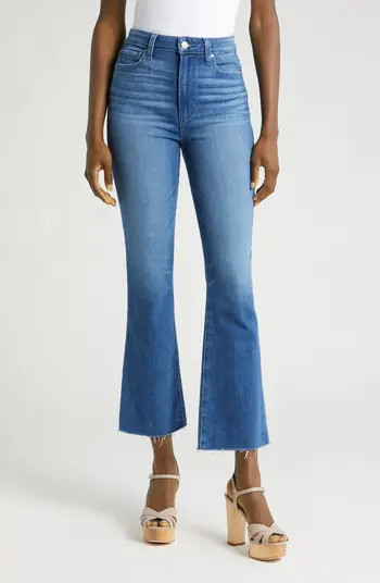 Claudine High Waist Frayed Hem Flare Jeans | Nordstrom