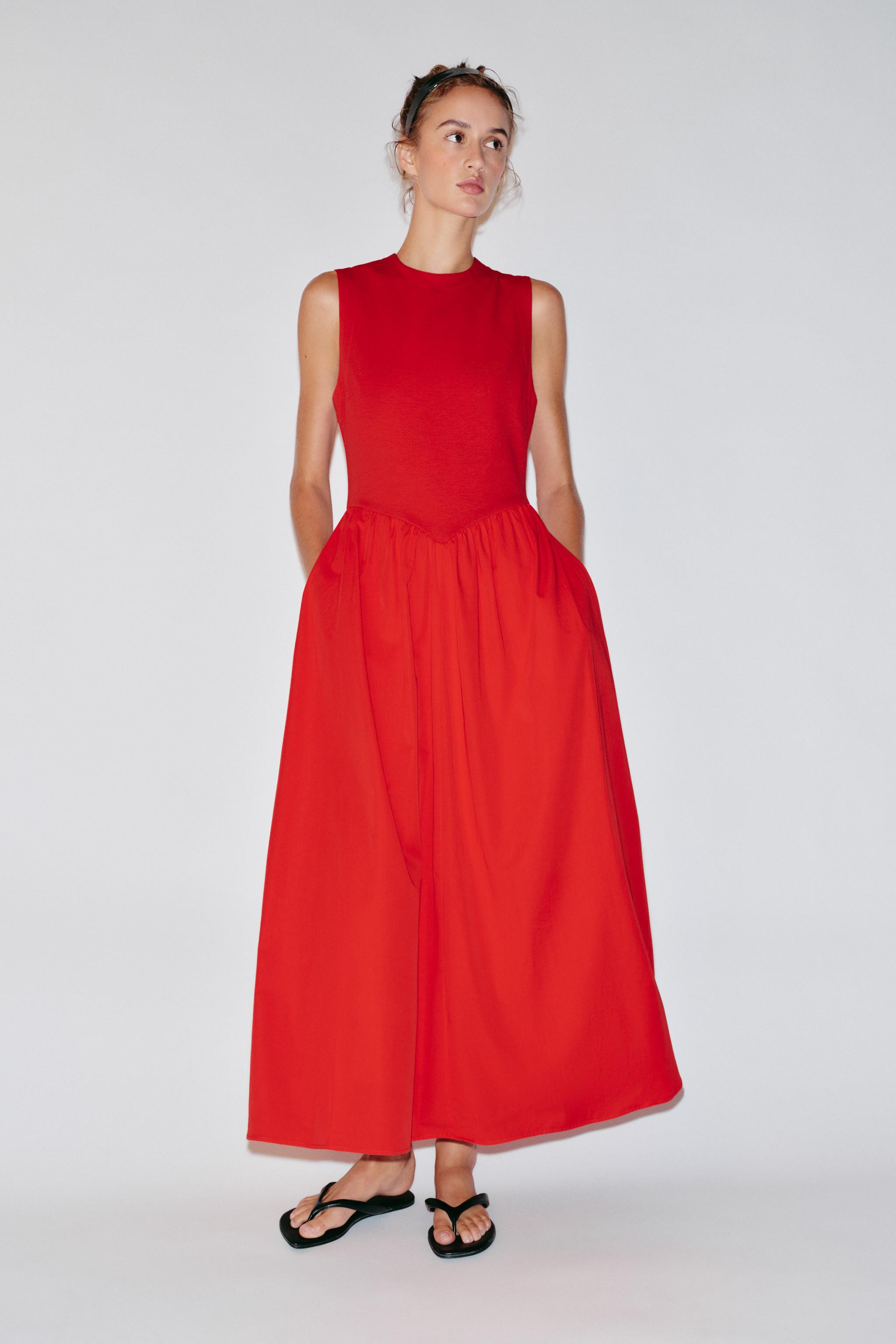 COMBINATION MIDI DRESS | Zara US