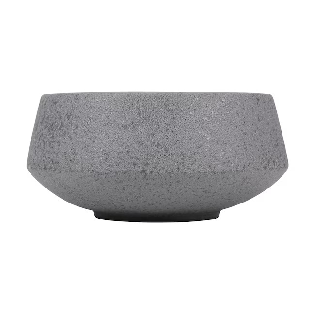 Origin 21 Round 11.0-in W x 5.2-in H x 11-in D Gray Ceramic Contemporary/Modern Indoor/Outdoor Lo... | Lowe's
