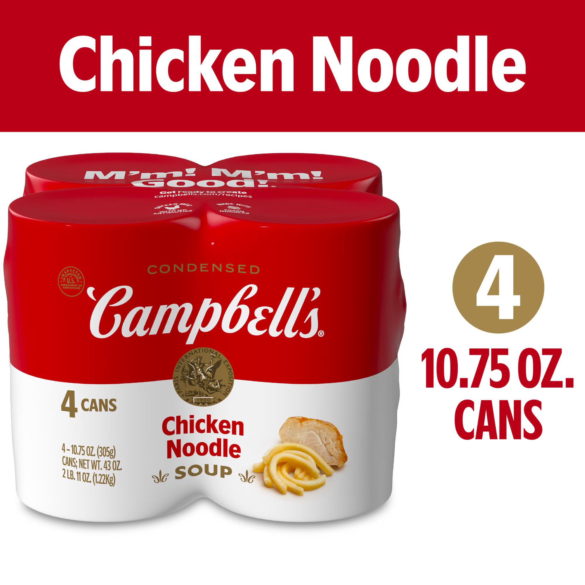 Campbell s Condensed Chicken Noodle Soup 10.75 Ounce Can (Pack of 4) | Walmart (US)