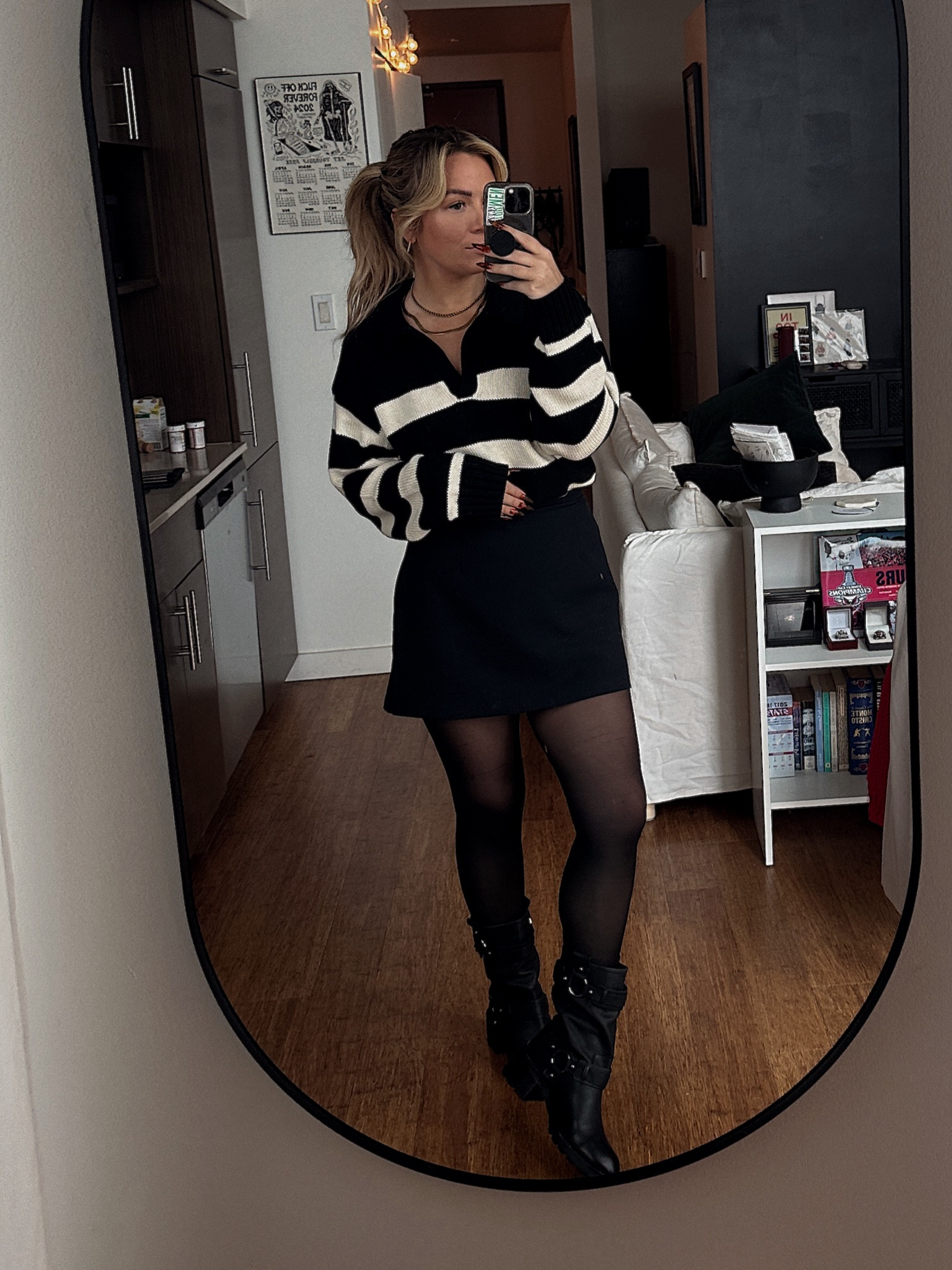 sweater - gap
skirt - abercrombie 
tights - sheertex
boots - aldo (latamera) (linked on shopmy)

#LTKStyleTip #LTKWorkwear #LTKFindsUnder50