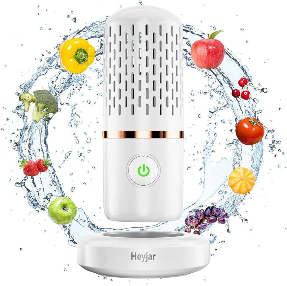 Heyjar Fruit and Vegetable Washing Machine, Fruit Cleaner Device,Fruit Purifier for with OH-ion P... | Amazon (US)