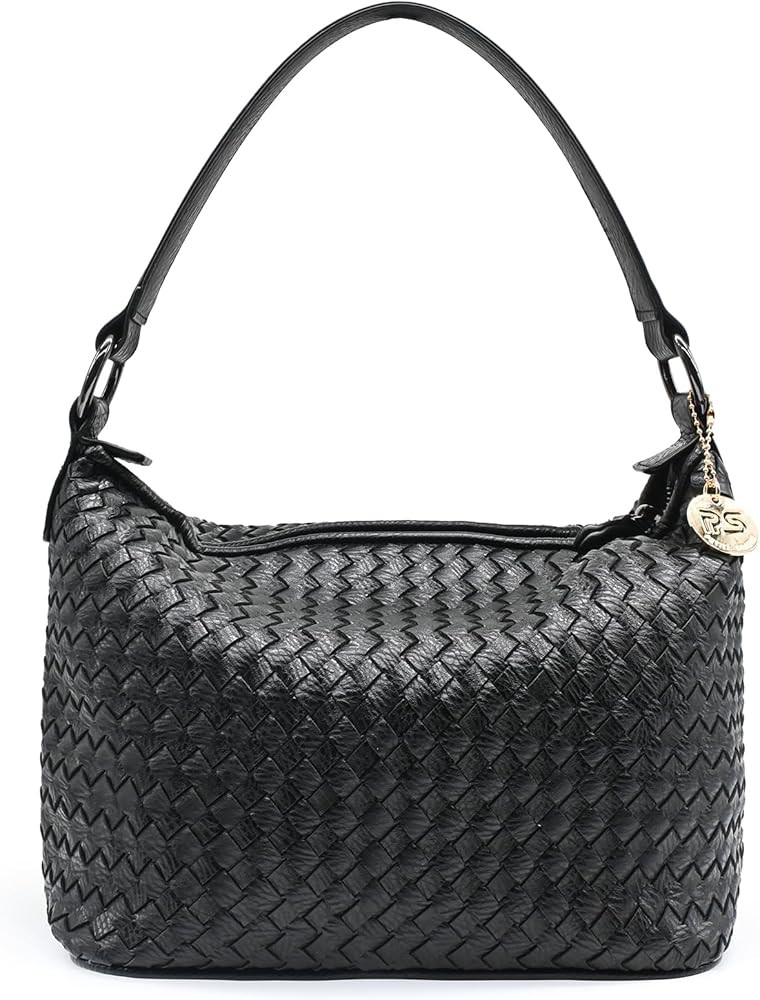 Woven Shoulder Bag for Women, Woven Leather Handbag Crossbody Bag Purse for Women | Amazon (US)