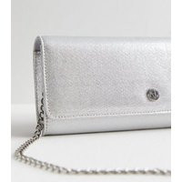 Silver Glitter Clutch Bag New Look | New Look (UK)