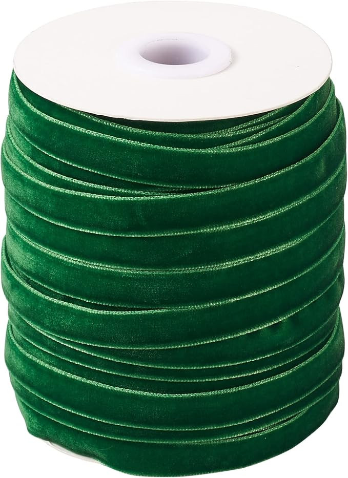 Pandahall 50 Yards Velvet Ribbon 3/8Inch Wide Single Face Velvet Ribbon Roll with Spool for Gift ... | Amazon (US)