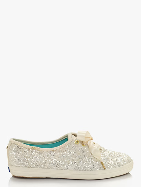 Keds X Kate Spade New York Glitter Sneakers, Cream - 5 | Kate Spade (US)