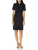 Lark & Ro Women's Florence Short Sleeve Collar Ruched Front Sheath Shirt Dress | Amazon (US)