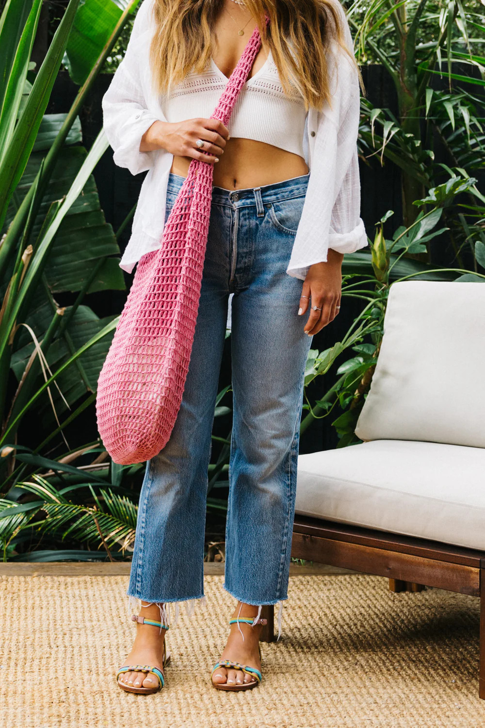 Sara String Bag - Pink | Tigerlily