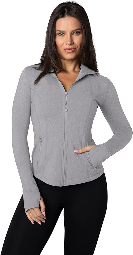 90 Degree By Reflex Women’s Lightweight, Full Zip Running Track Jacket | Amazon (US)