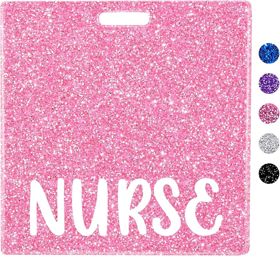 Plifal Nurse Badge Buddy Card Nursing Accessories Glitter Horizontal Badge Identification Tags | Amazon (US)