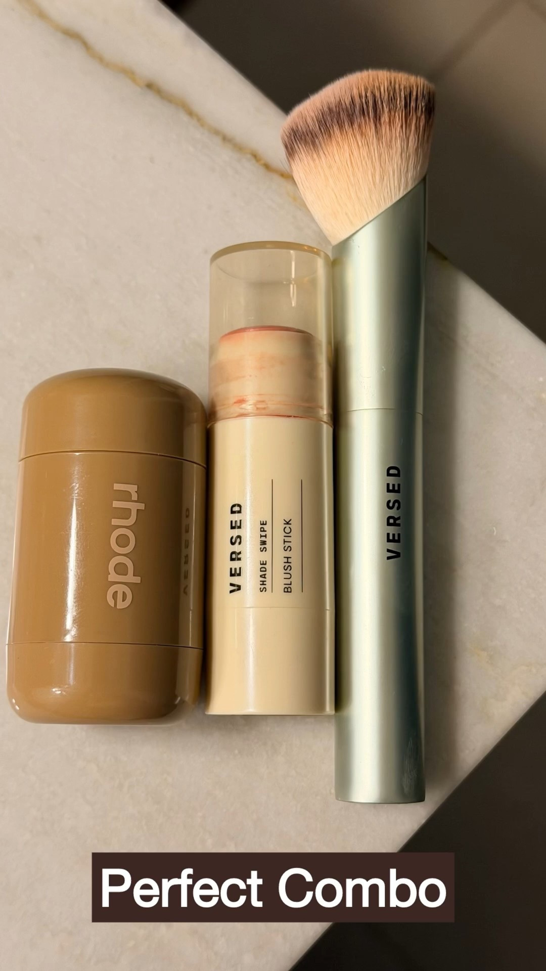 The perfect cheek combo for sun-kissed skin glow ✨ Versed Pinched + Rhode Tan Lines, softly blended with this perfect Versed brush for that natural, lit-from-within finish. My go-to when I want effortless warmth and healthy color without looking overdone.

#LTKBeauty #LTKgrwm #LTKmorningroutine