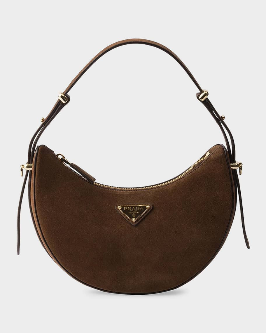 Prada Prada Arqu Mini Suede Shoulder Bag | Neiman Marcus