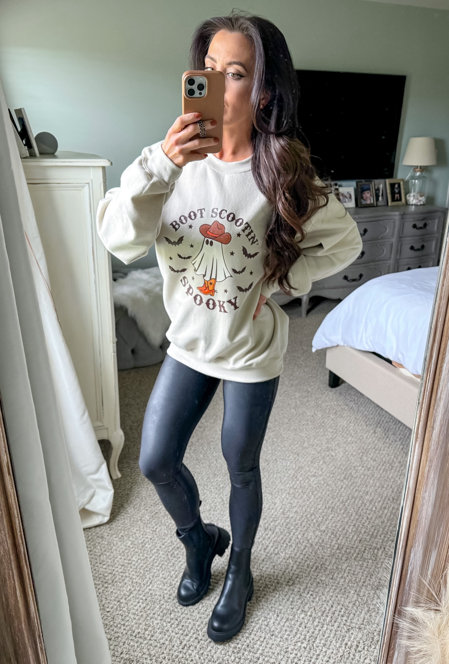 Halloween sweater. Spanx leggings. Chelsea boot. Apple picking outfit  

#LTKHalloween #LTKfindsunder50 #LTKSeasonal