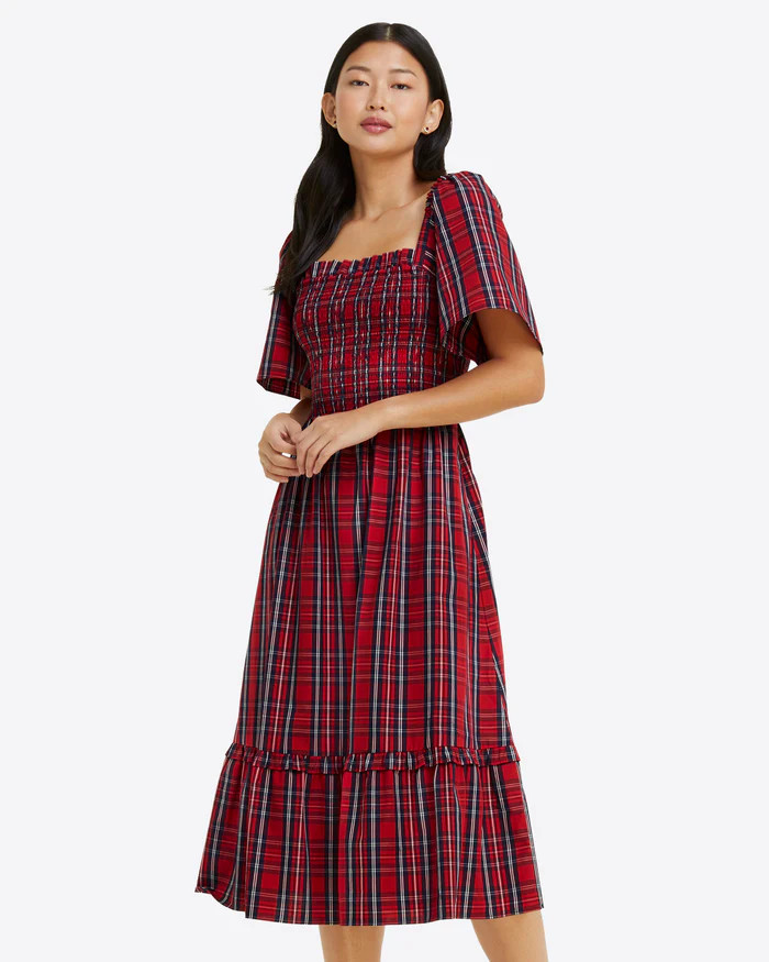 Deana Smocked Dress in Angie Plaid | Draper James (US)