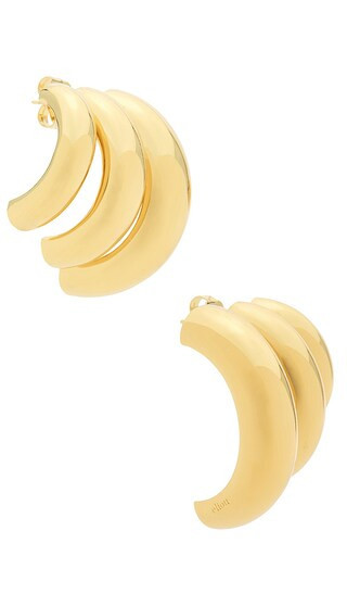 Eliou Tripla Hoop Earrings in Metallic Gold. | Revolve Clothing (Global)