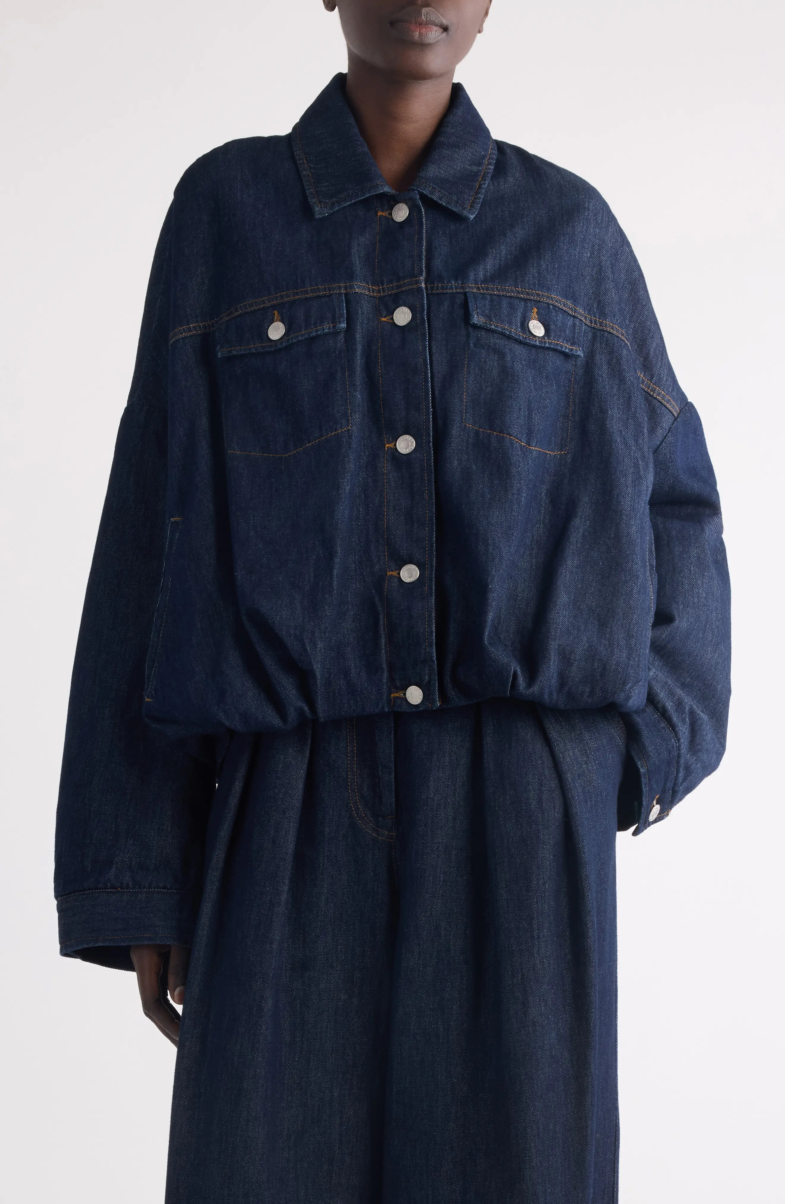 Vesto Bubble Hem Denim Jacket (Women) | Nordstrom | Nordstrom