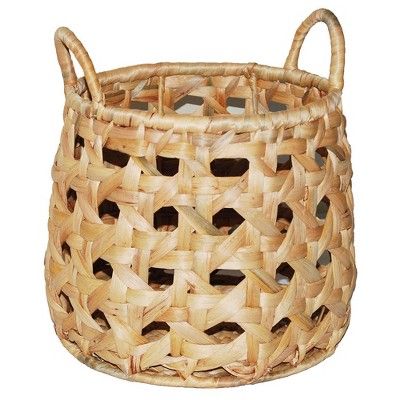 12.2"x12" Decorative Open Weave Basket Natural - Threshold™ | Target