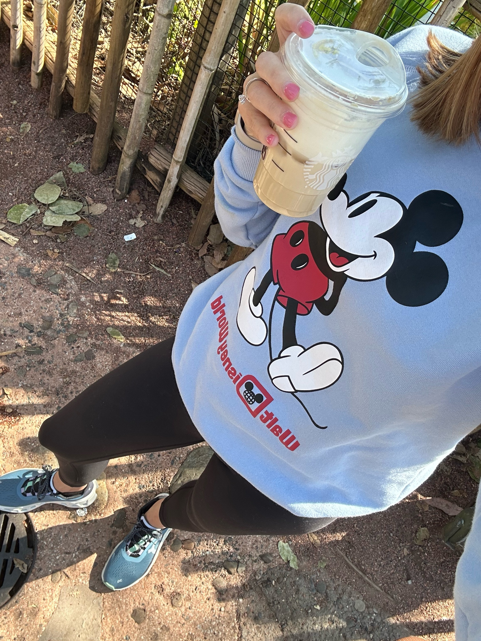 Disney OOTD 🩵 my favorite leggings ever from lululemon that fit like a glove. run a little small, so i’m wearing a size 6 (5’4” 122 lbs)

sweater is from Disney and shoes are my tried and true on cloudmonsters 

#LTKfindsunder100 #LTKmidsize #LTKstyletip