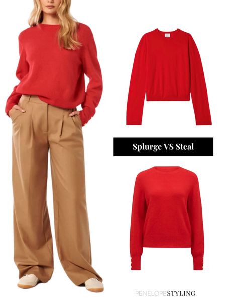 RED KNITS ❤️ are in!!! Invest in this bold shade and 100% wool for over $500+ or snap up a similar style in wool blend for under $80! 

#splurgeVSsteal #luxeforless #knitwear #winterknit #redknit #winterstyle #winterfashion

#LTKwinter #LTKstyletip