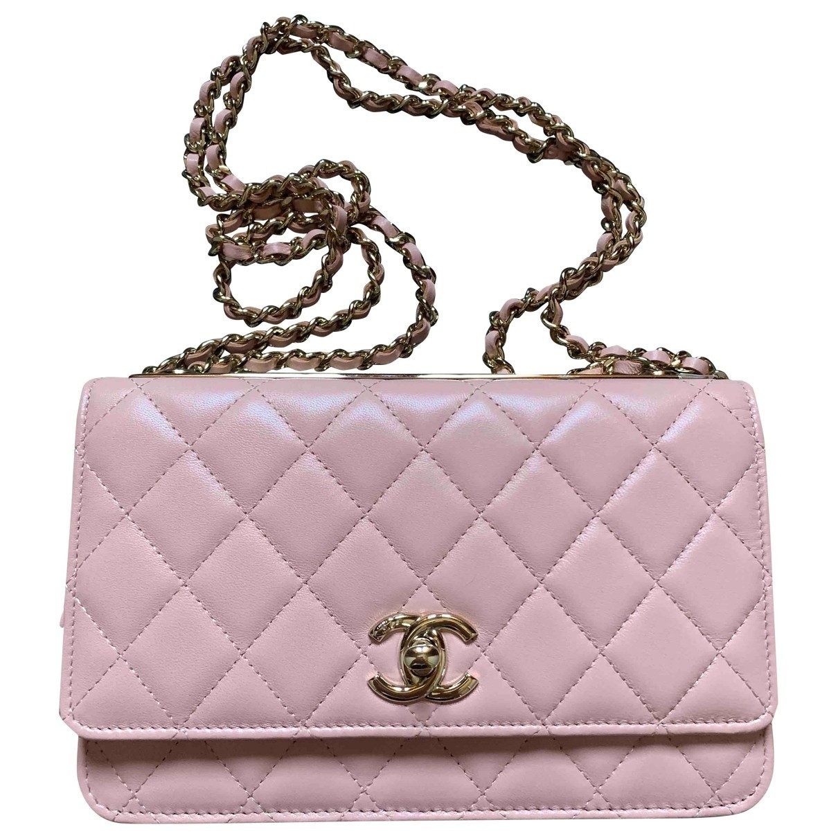 Chanel Wallet on Chain Pink Leather Clutch bags | Vestiaire Collective (Global)