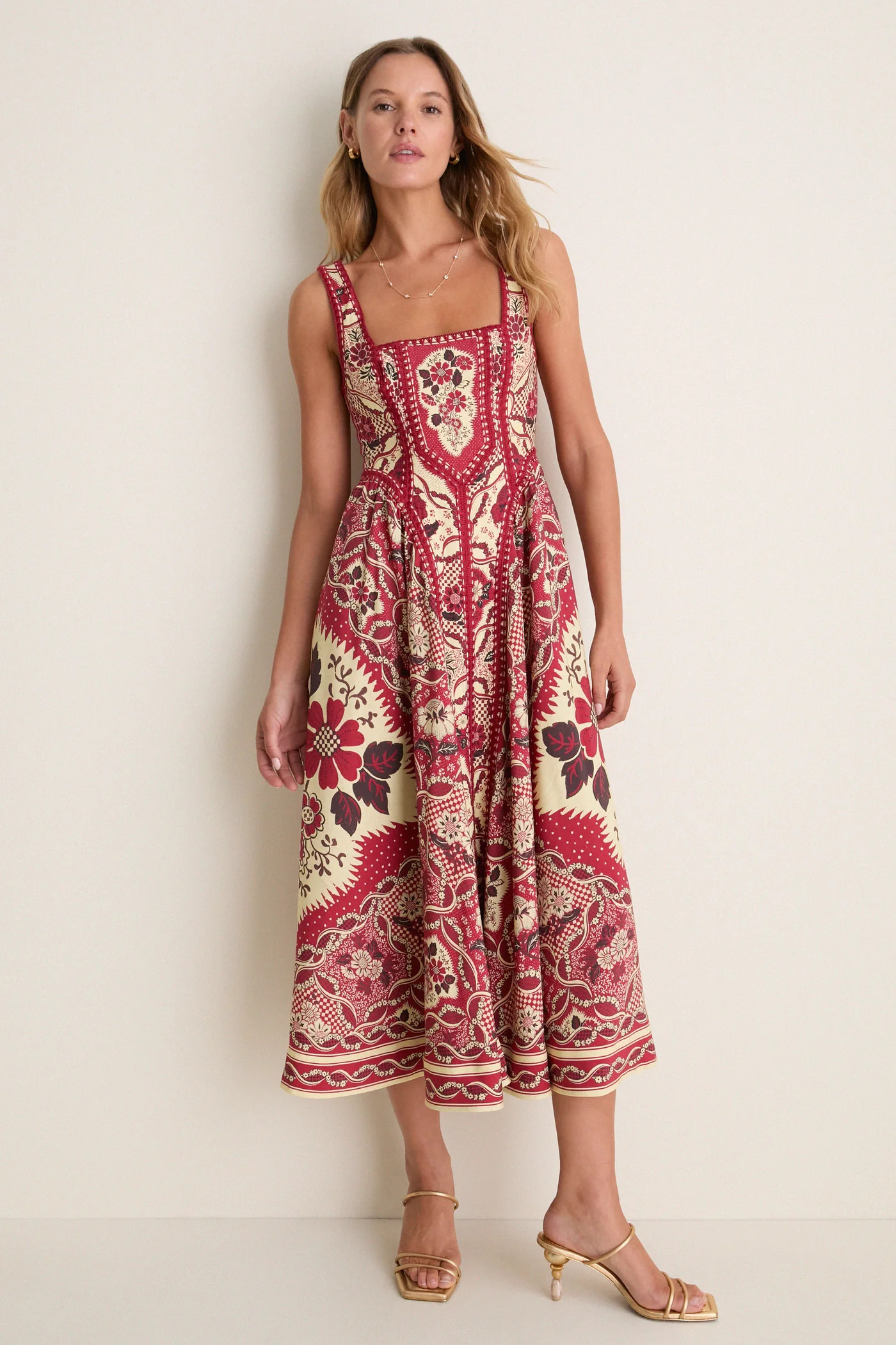 Red Kenny Midi Dress | Tuckernuck (US)