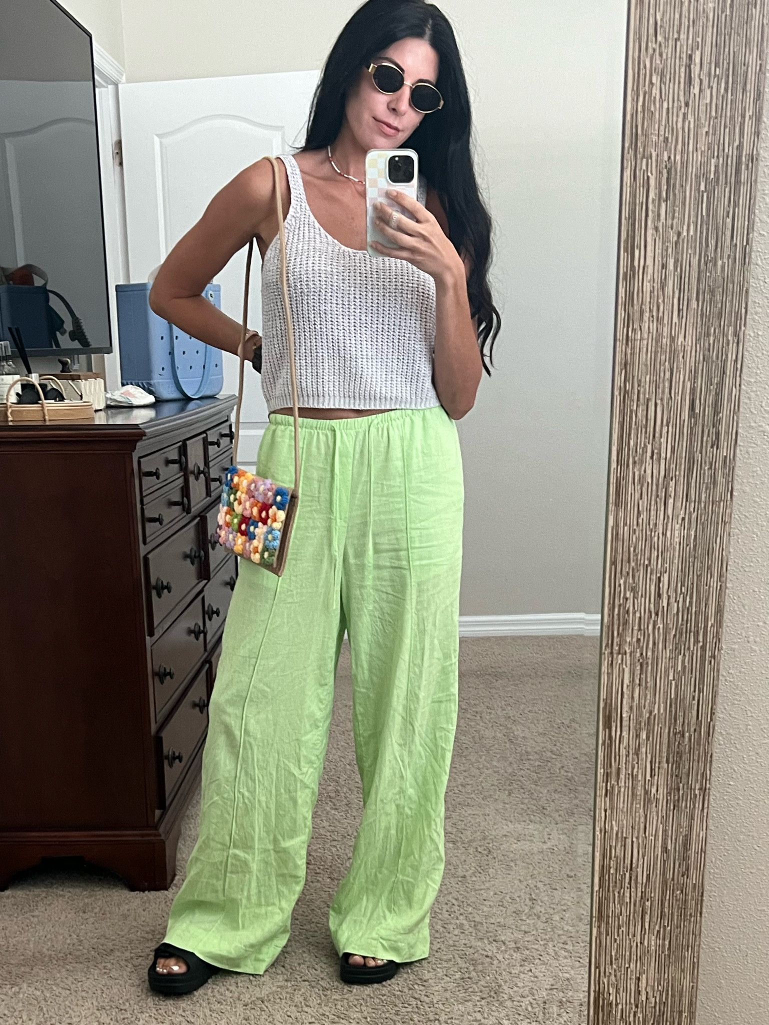 😎✌️🌸 ready for sunshine 

Wearing a small in the pants + I’m 5’7 

The platform slides run big so go down a whole size.

#LTKSeasonal #LTKfindsunder50 #LTKstyletip