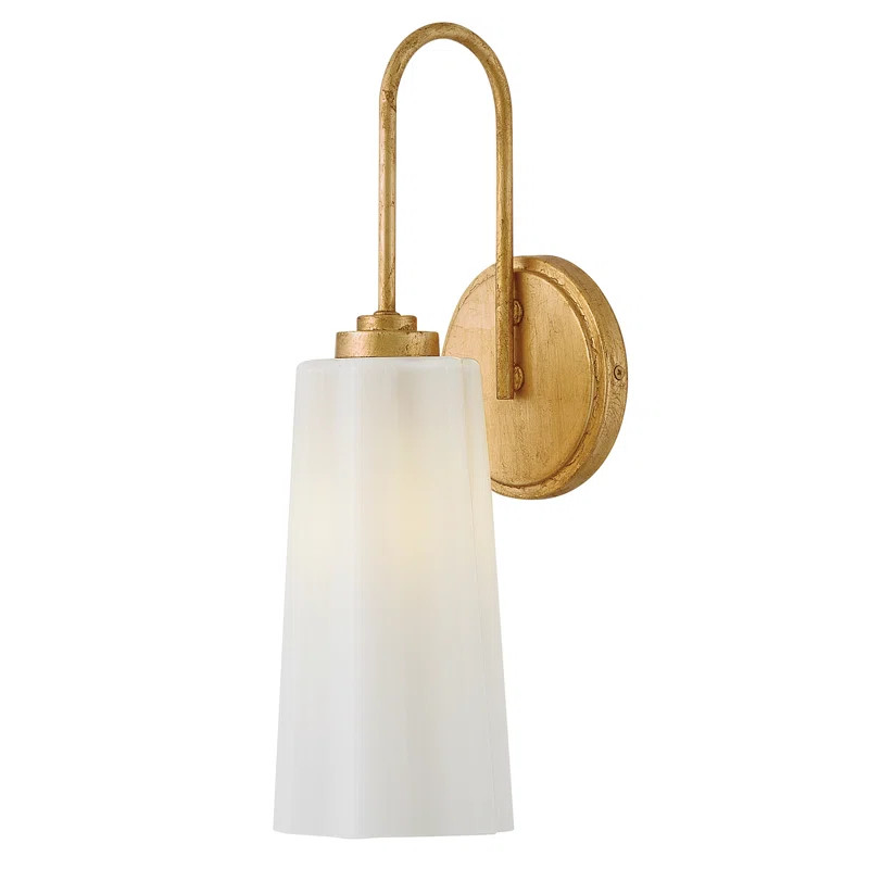 Honey Medium Single Light Bath Vanity Wall Sconce with Cased Opal Glass | Wayfair North America