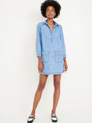 Jean Popover Shirt Dress | Old Navy (US)