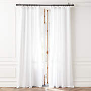 Natural European Linen Window Curtain Panel 48''x84'' | CB2