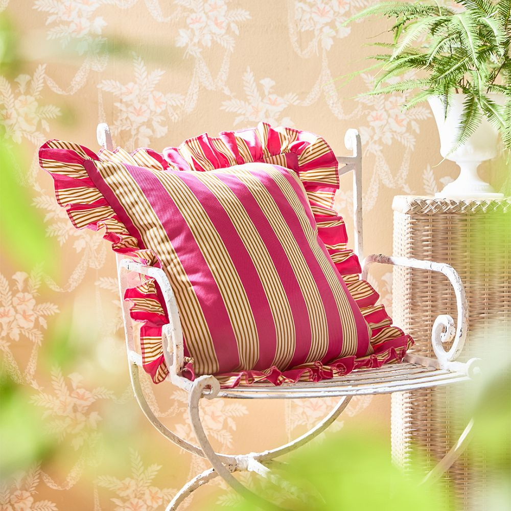 Carlie Striped Outdoor Pillow Cover | GreenRow