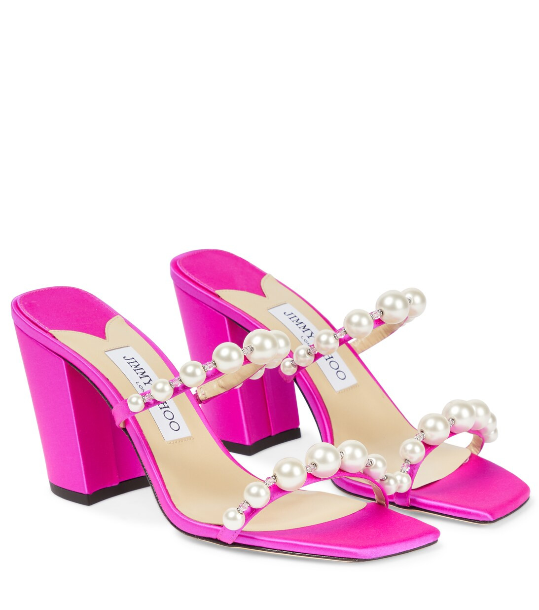 Amara 85 embellished satin sandals | Mytheresa (US/CA)