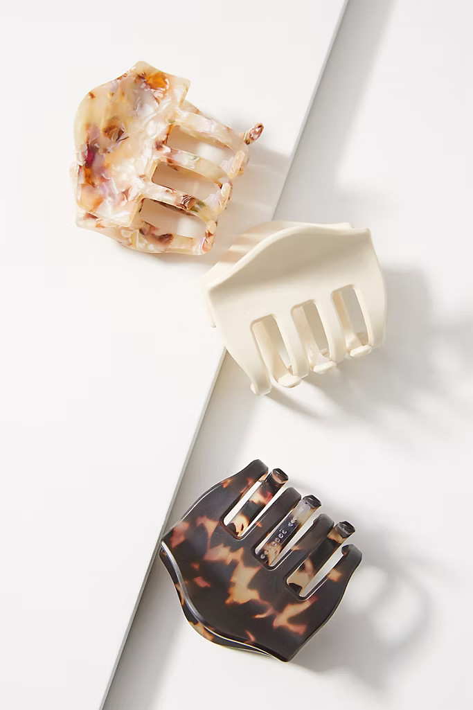 Scalloped Tortoise Hair Clip Set | Anthropologie (US)