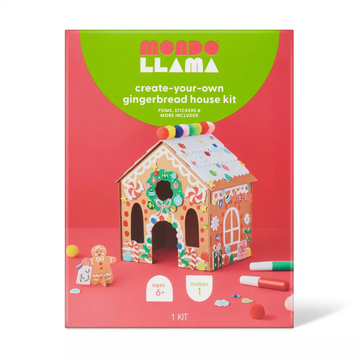 Christmas Craft Create-Your-Own Gingerbread House Kit - Mondo Llama™ | Target