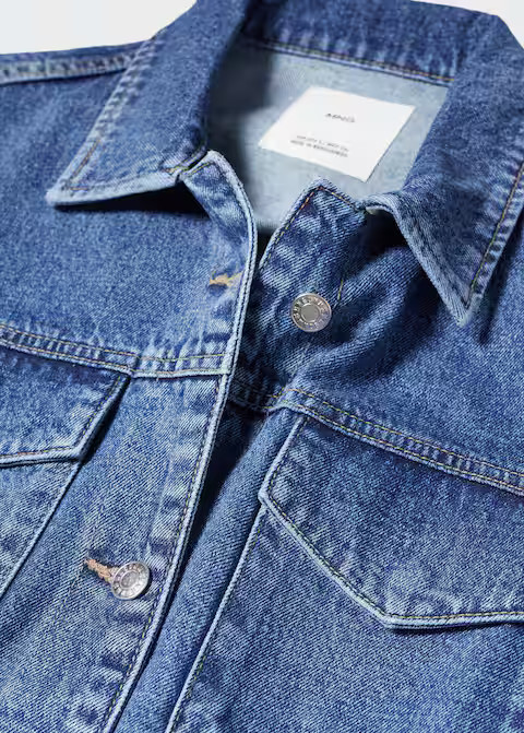 Denim jacket with belt -  Women | Mango USA | MANGO (US)