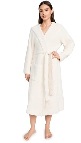 Barefoot Dreams CozyChic Ribbed Hooded Robe (3, Cream) | Amazon (US)