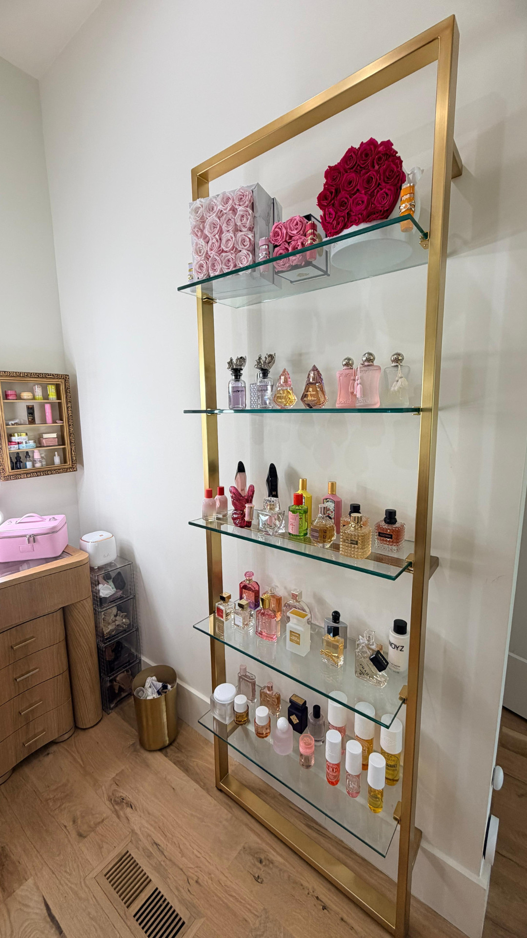 Elevating my self-care space with the most stunning new addition! ✨ I finally set up the Tesso Brass Metal Wall Mount Bookshelf from CB2, and it is the perfect blend of elegance and organization for my favorite perfumes and florals. It brings such a chic, airy feel to the room and makes my daily routine feel like a total luxury experience.

You can shop this shelf and more of my home favorites by clicking the link in my bio or following me on the LTK app! 🛍️

Follow for more @OPERATION_NIKI on IG, TikTok, & Facebook 

 #CB2 #HomeOrganization #SelfCareSpace #InteriorDesign #PerfumeCollection #HomeDecor #LuxuryLiving #GoldDecor #Shelfie #OrganizationInspo #LTKHome #LTKBeauty