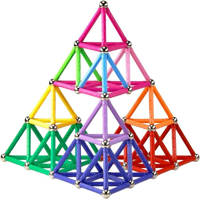 Magnetic Building Blocks, [ 132 Pieces ] Lengthen Building Sticks Set, Magnet Stem Toys Set Non-T... | Amazon (US)